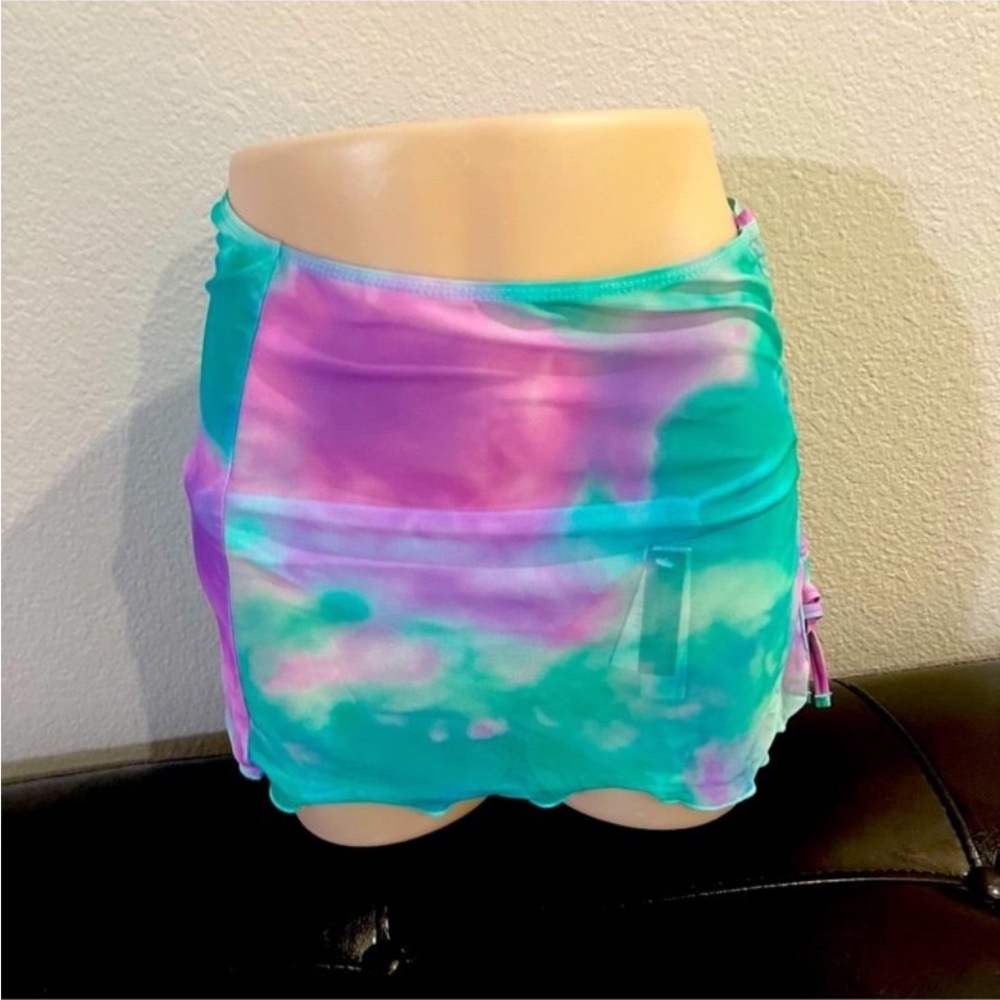 Victoria's Secret Tie-Dye Swim Coverup in Purple and Teal - Picture 4 of 14